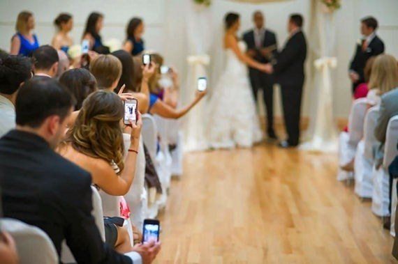 kc mobile dj notices about photographer wedding dj guests phone camera ceremony